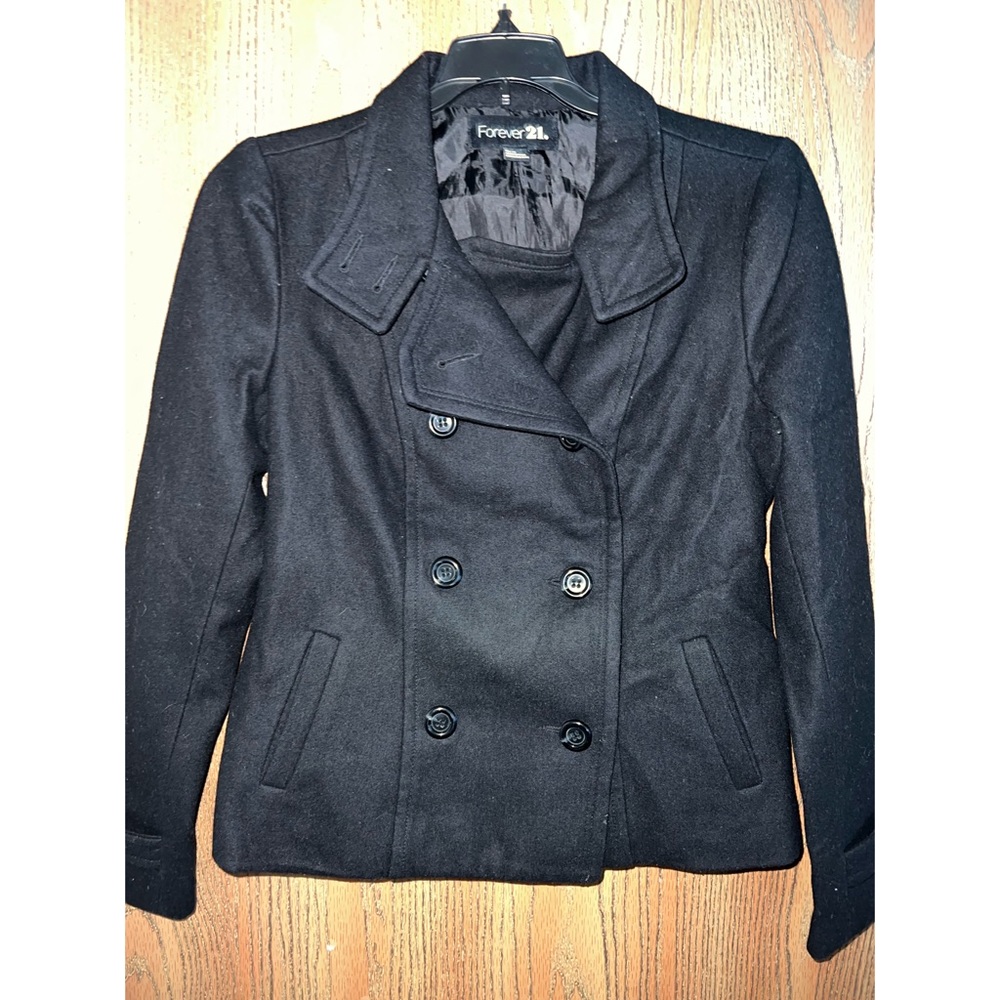 Forever 21 Short Black Peacoat